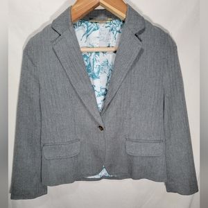 Princess Vera Wang Size Large Gray Herringbone School Boy Blazer Jacket XL
